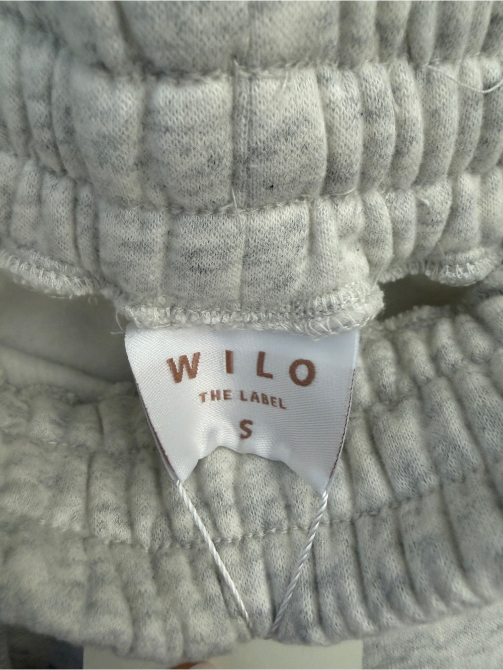 Wilo The Label Logo Fleece Jog Short  Women’s White Marble NWT Athletic Shorts - Picture 4 of 7